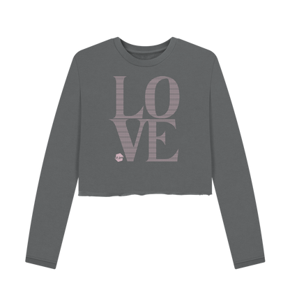 Slate Grey Printed Boxy Jumpers Front