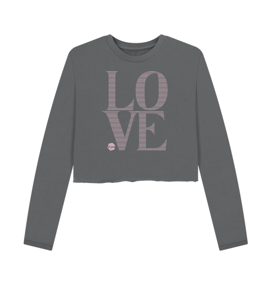 Slate Grey Printed Boxy Jumpers Front