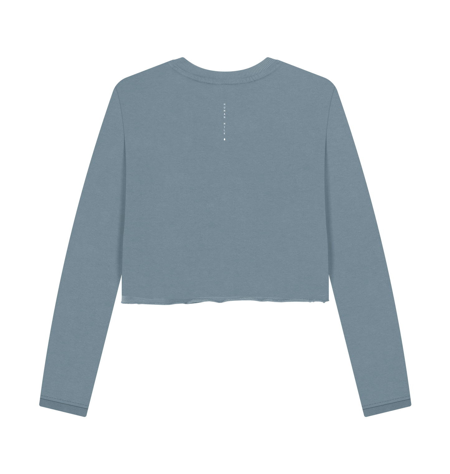 Stone Blue Printed Boxy Jumpers Back