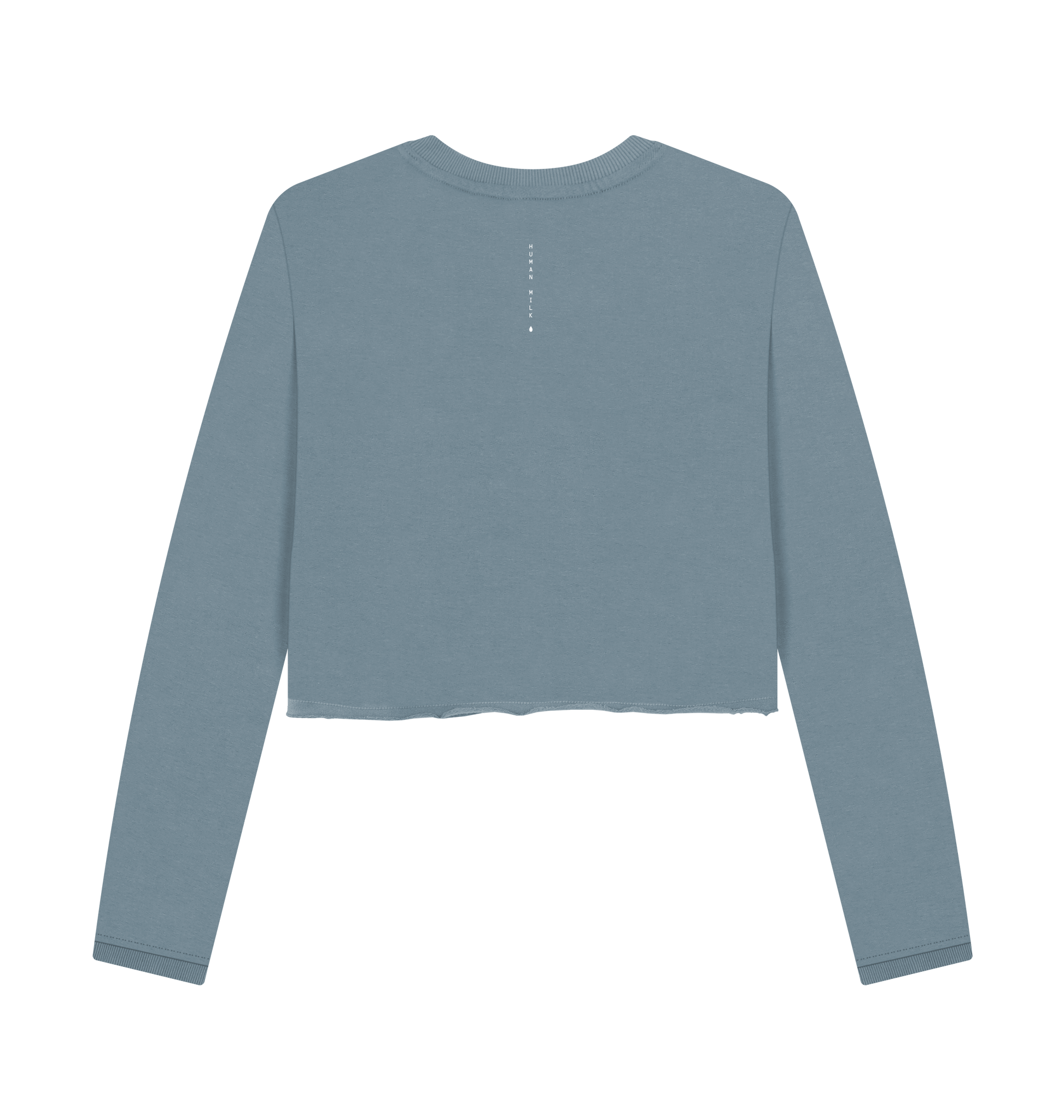 Stone Blue Printed Boxy Jumpers Back