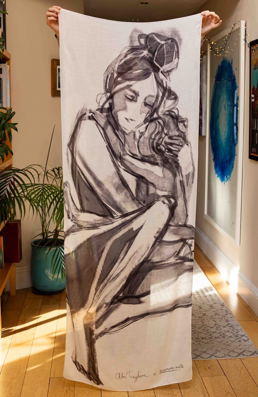 Scarf Chloe Trayhurn x Human Milk - CIRRUS 180cm x 70cm