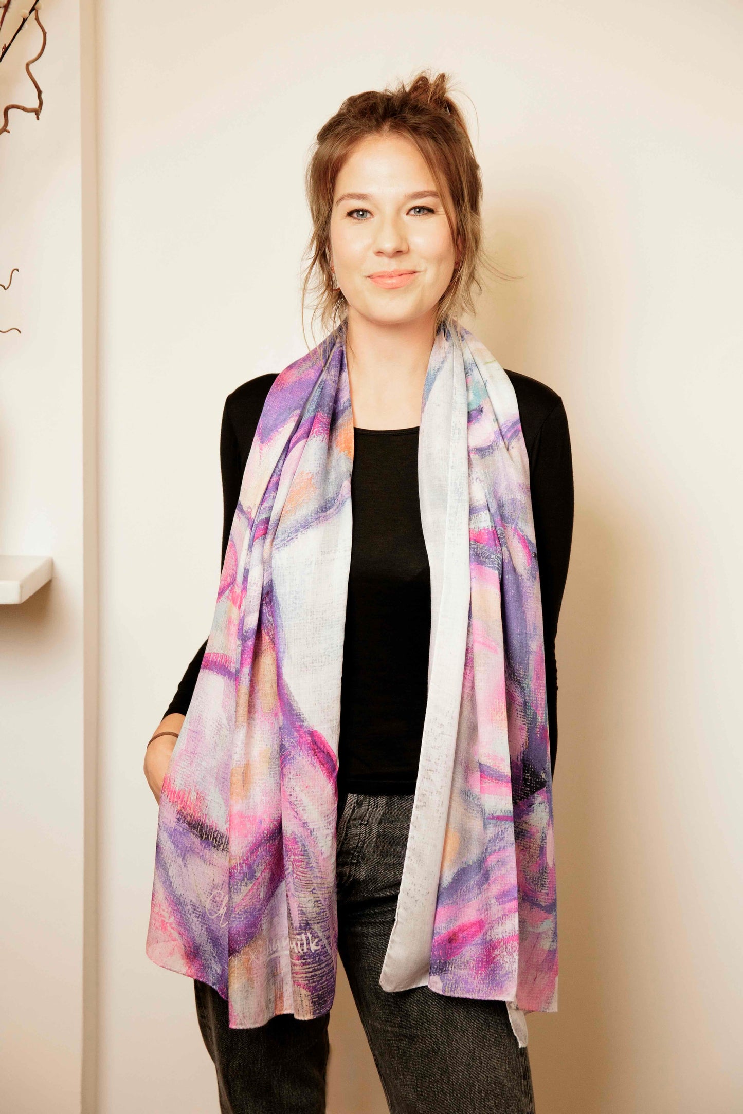 Scarf Chloe Trayhurn x Human Milk - LUNA 180cm x 70cm