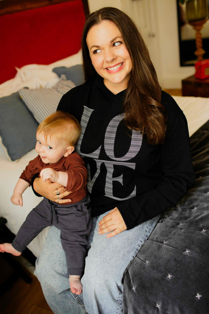 LOVE Boobs Pattern Women's Hoodie