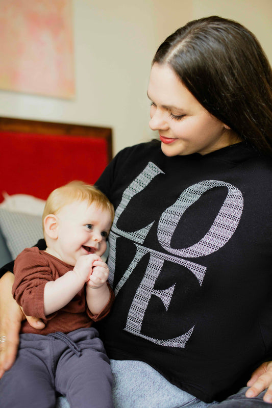 LOVE Boobs Pattern Women's Hoodie