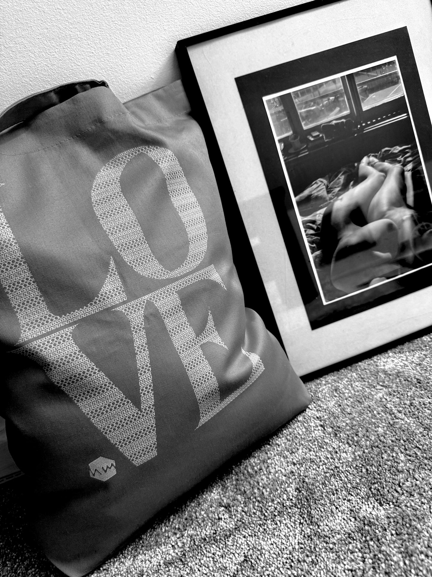 LOVE Boobs Tote Bag, Raspberry Pink