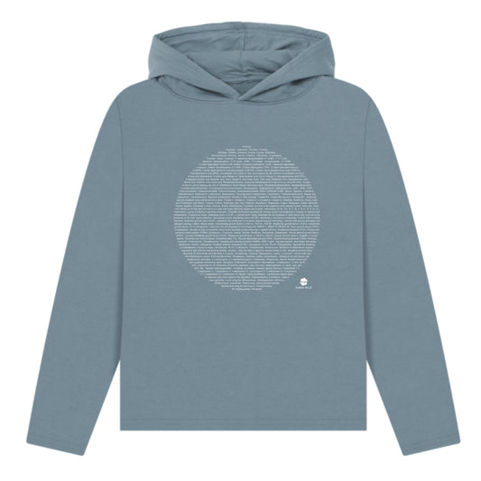 Composition of breastmilk Moon Hoodie, Stone Blue Or Black