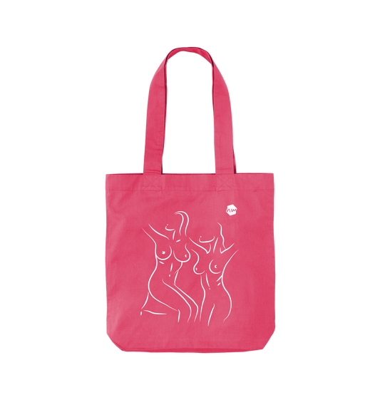 Raspberry Pink Printed Bag Front