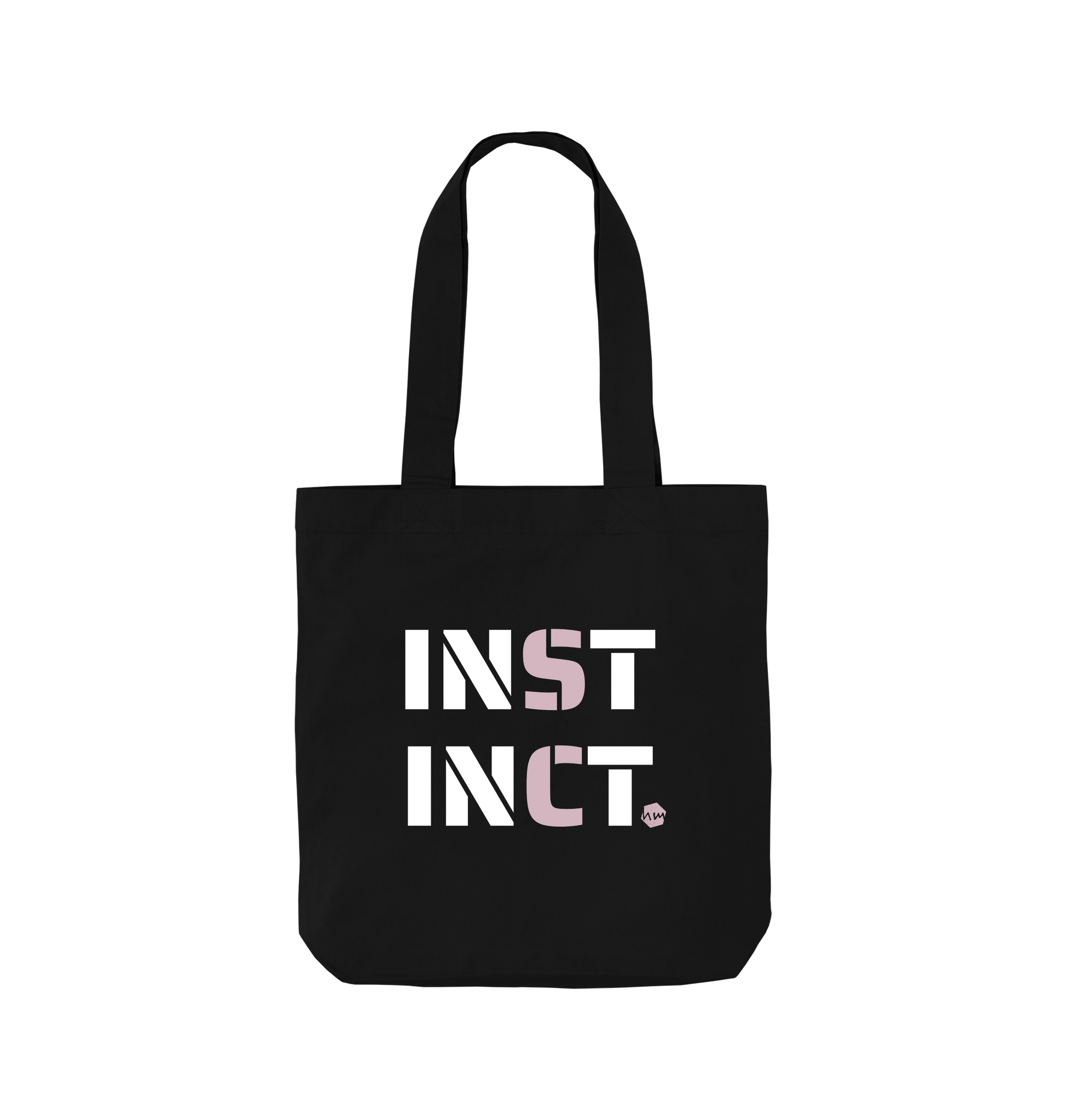 Black Printed Bag Front