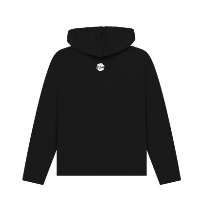 Black Printed Hoody Back