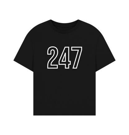 Black Printed T-shirt Front