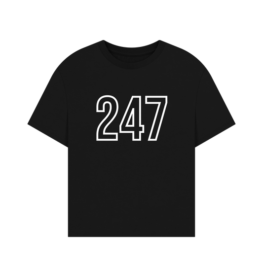 Black Printed T-shirt Front