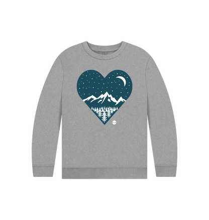Athletic Grey Printed Kids Jumper Front