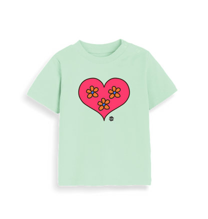 Mint Printed Kids T-Shirt Front