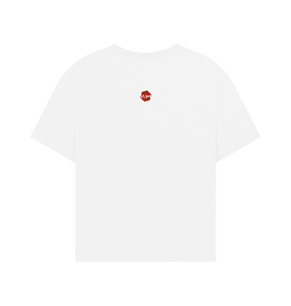 White Printed T-shirt Back