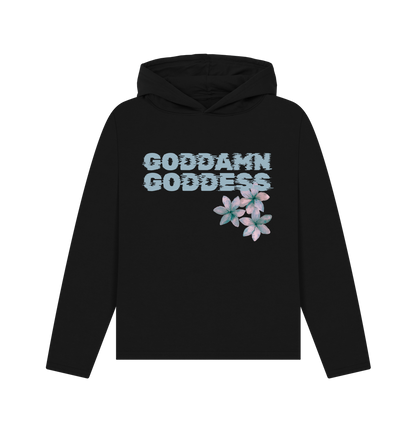 Black Printed Hoody Front
