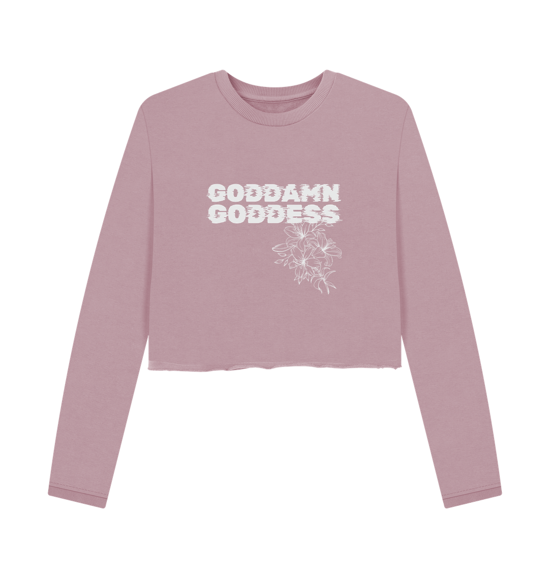 Mauve Printed Boxy Jumpers Front