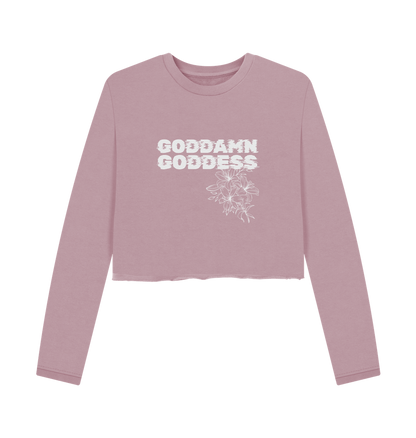 Mauve Printed Boxy Jumpers Front