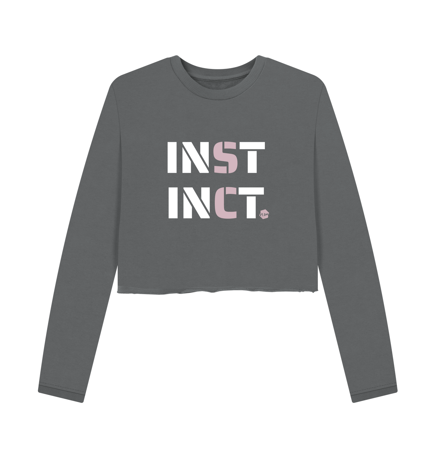 Slate Grey Printed Boxy Jumpers Front