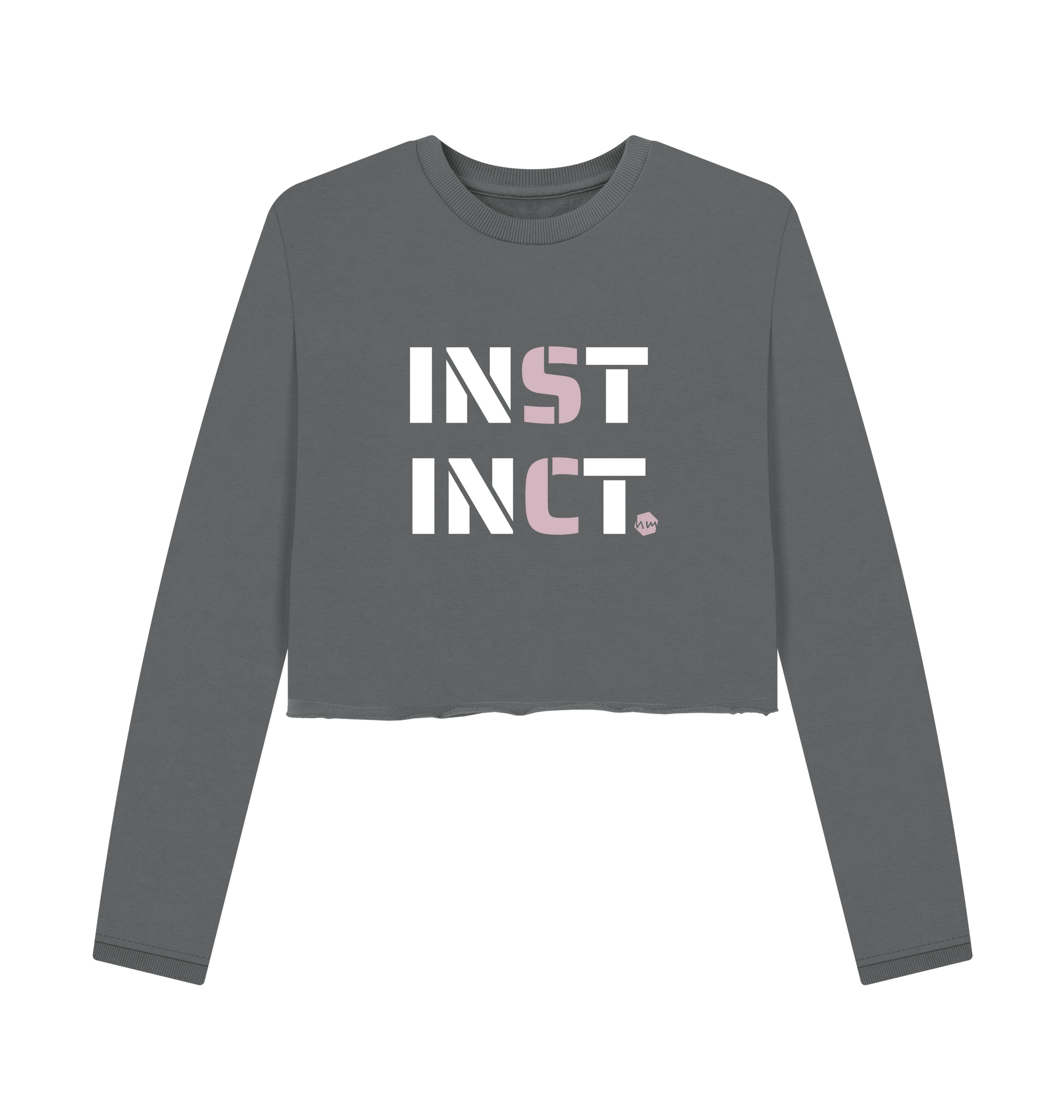 Slate Grey Printed Boxy Jumpers Front