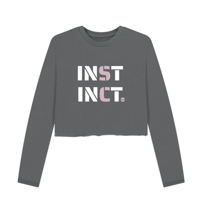 Slate Grey Printed Boxy Jumpers Front