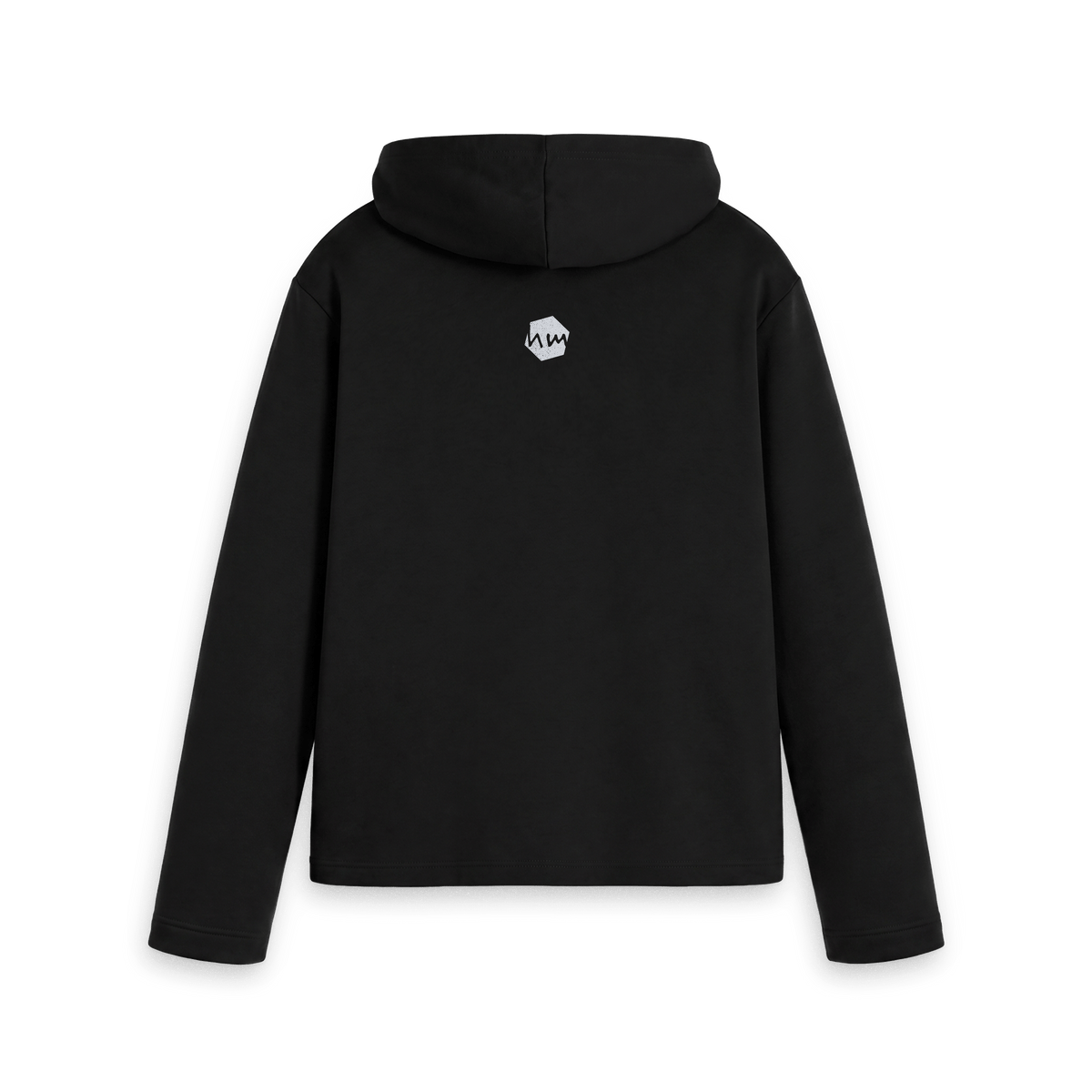 Black Printed Hoody Back