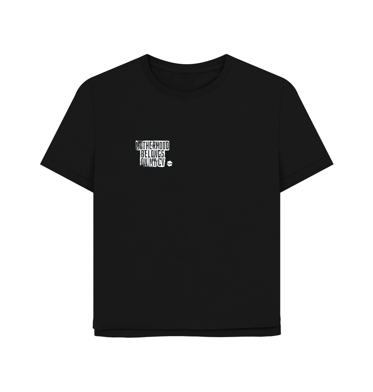 Black Printed T-shirt Front