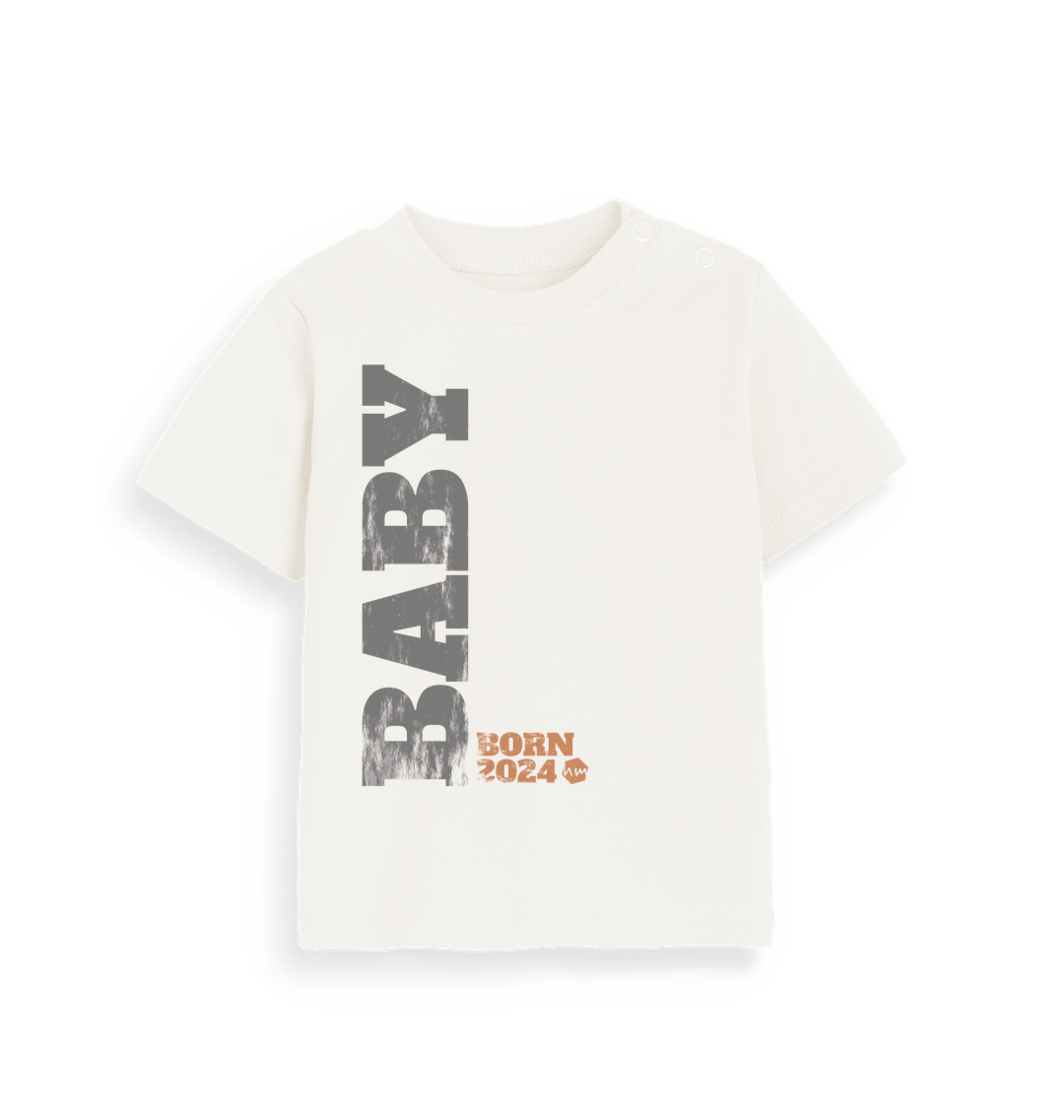 Organic Natural Printed Kids T-Shirt
