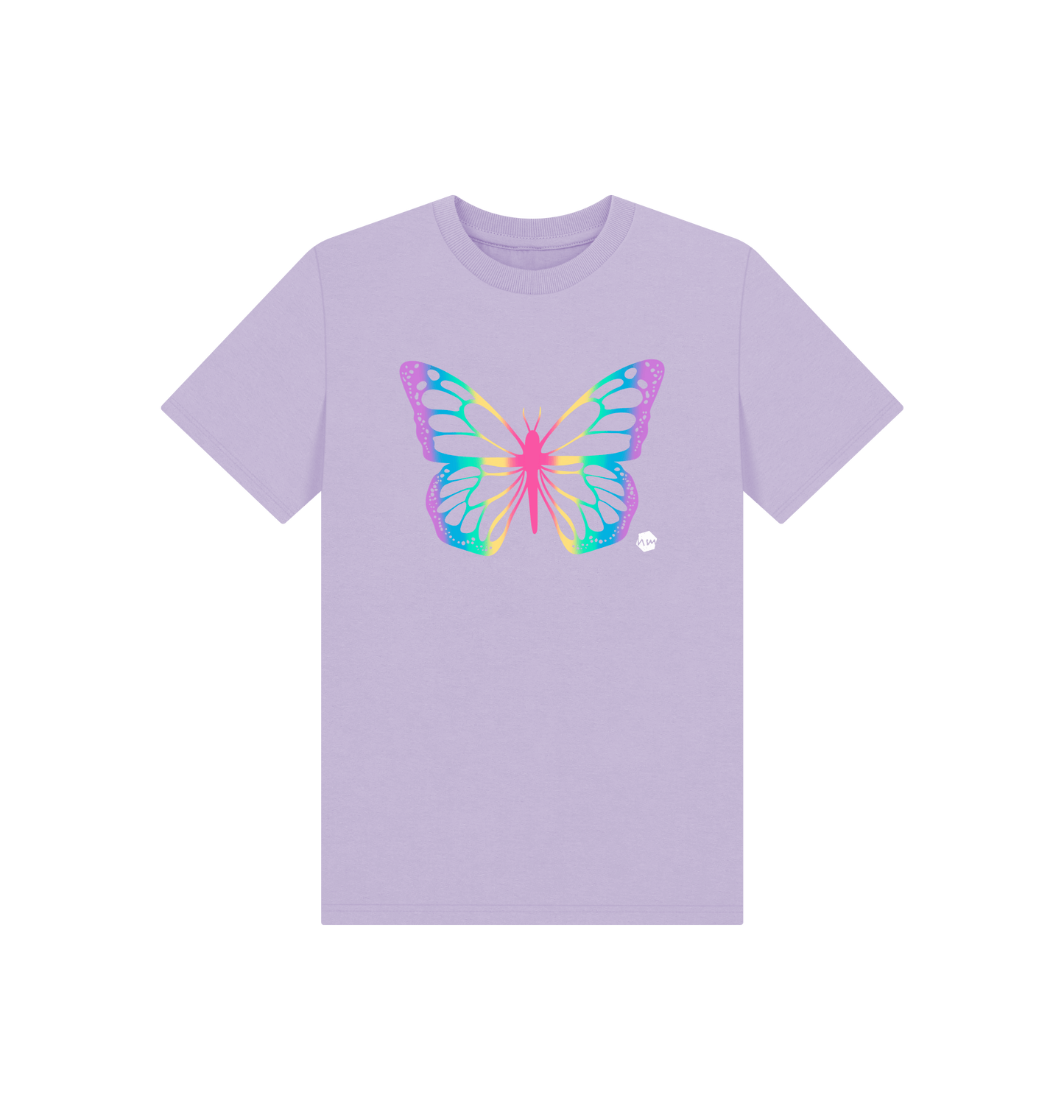 Soft Lilac Printed Kids T-Shirt Front
