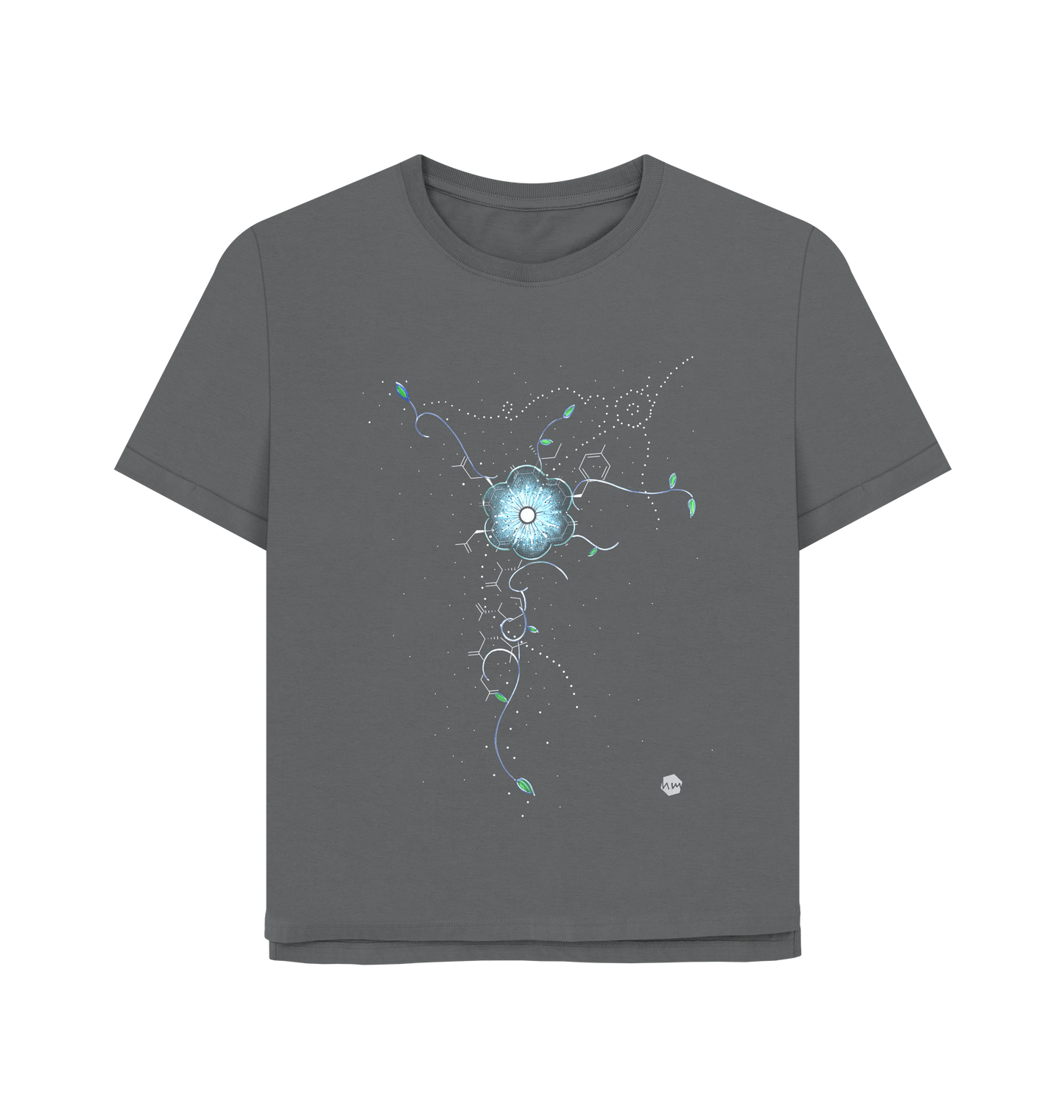 Slate Grey Printed T-shirt Front