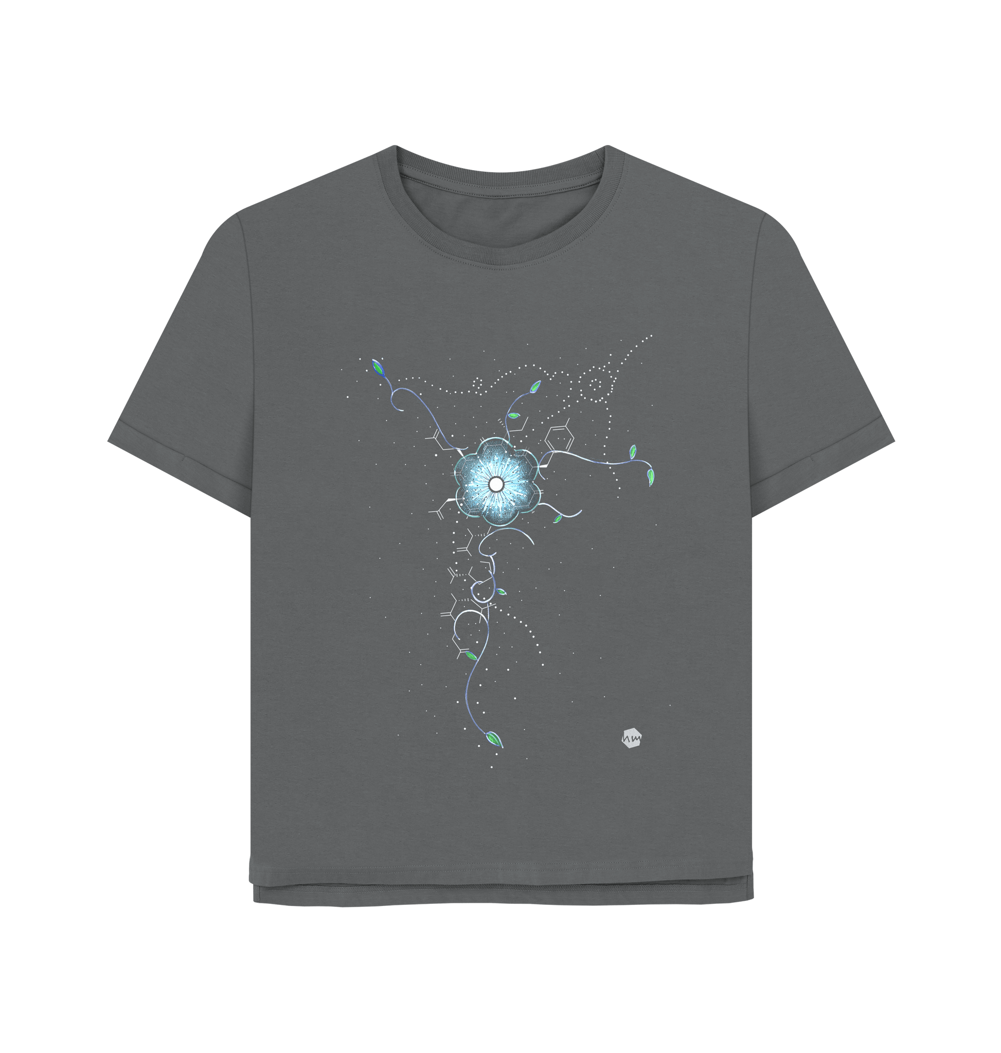 Slate Grey Printed T-shirt Front