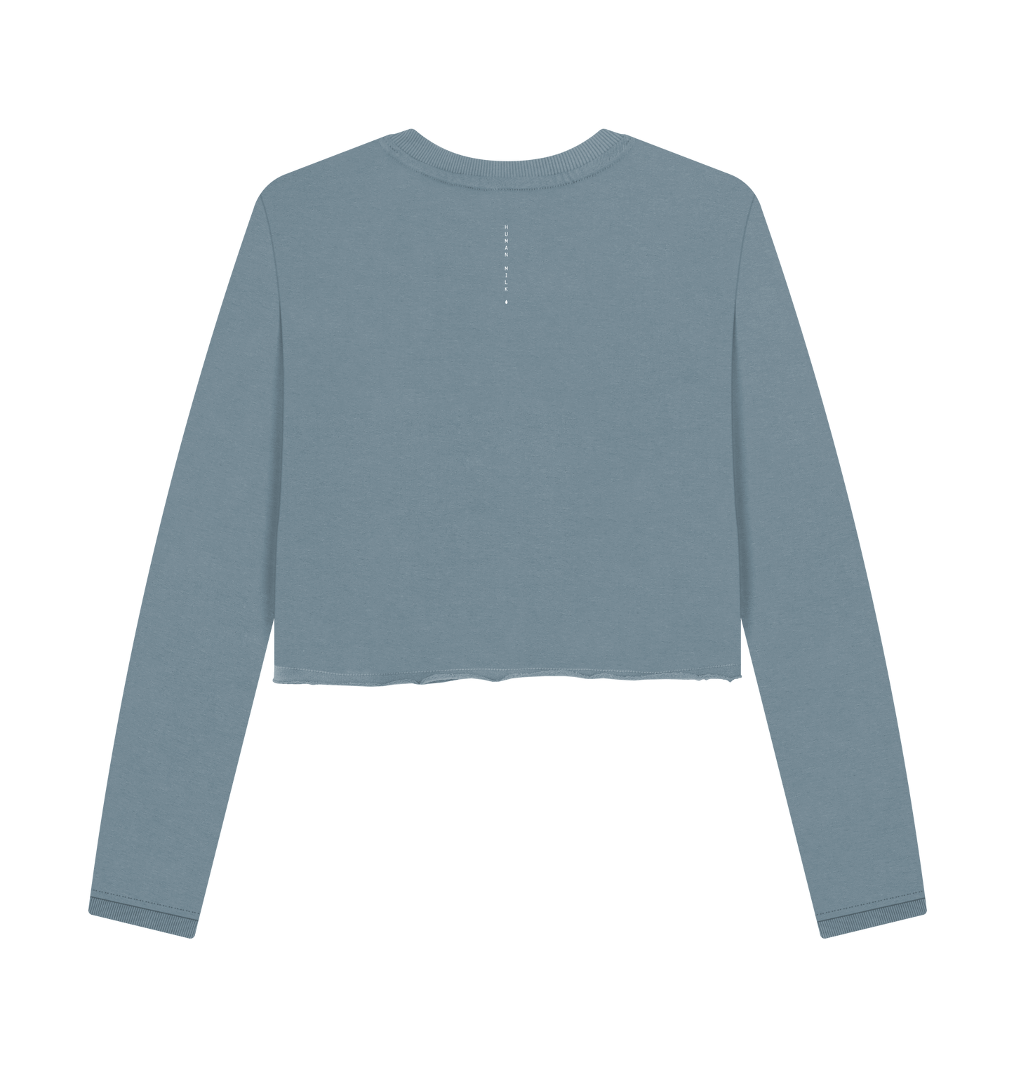 Stone Blue Printed Boxy Jumpers Back