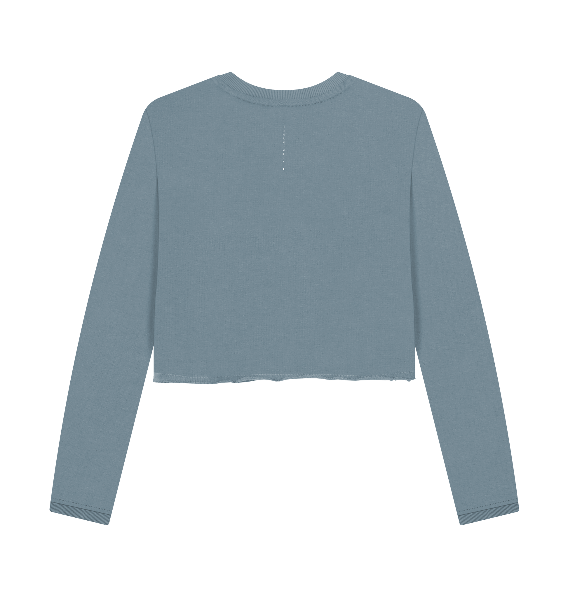 Stone Blue Printed Boxy Jumpers Back