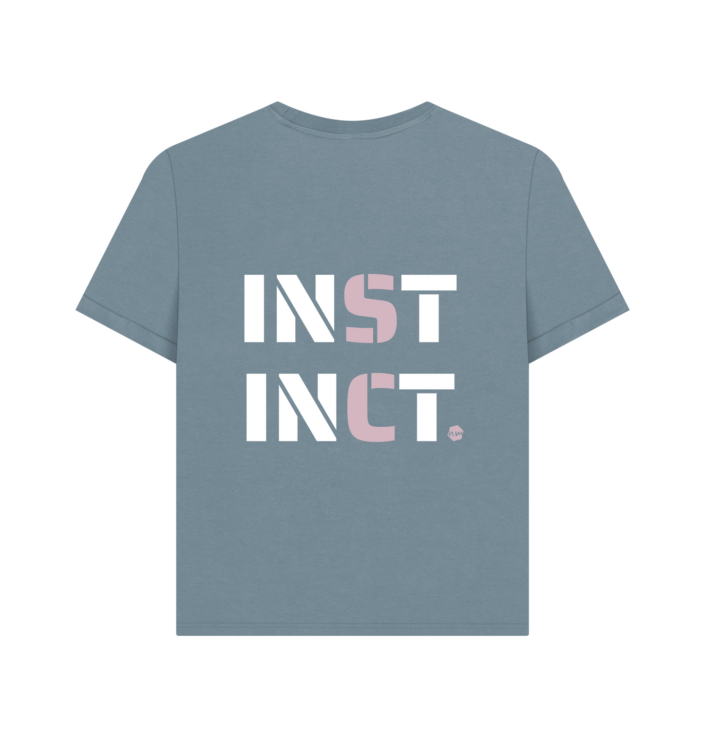 Stone Blue Printed T-shirt Back