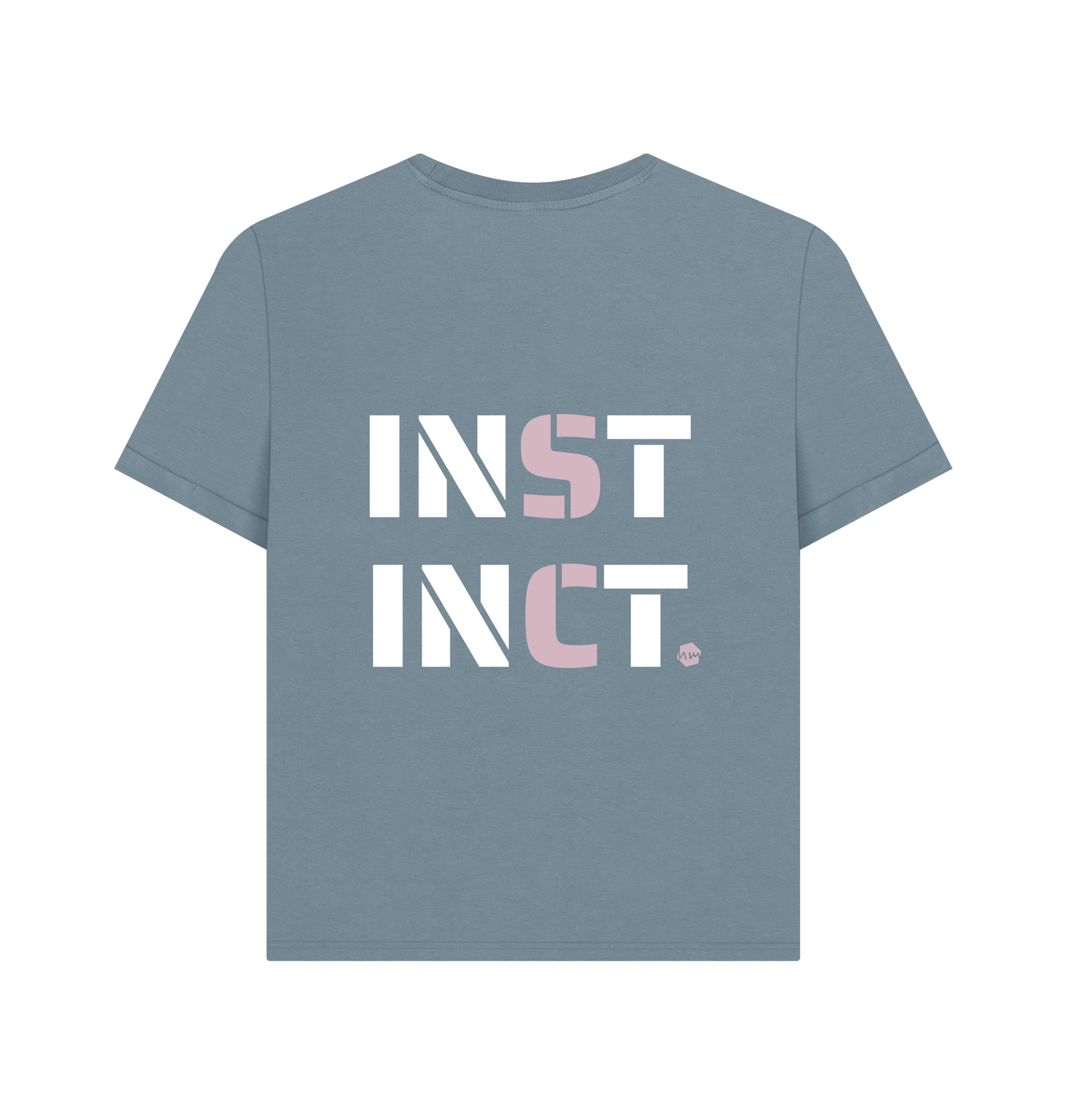 Stone Blue Printed T-shirt Back