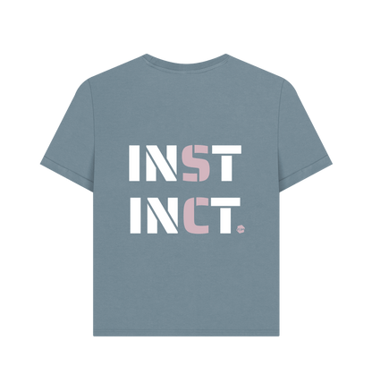 Stone Blue Printed T-shirt Back