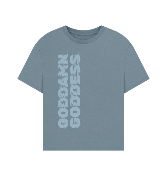 Stone Blue Printed T-shirt