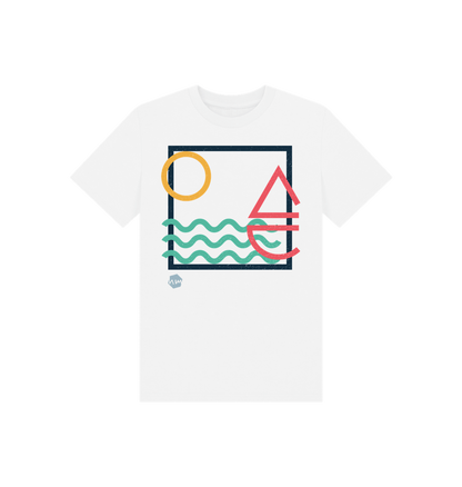 White Printed Kids T-Shirt