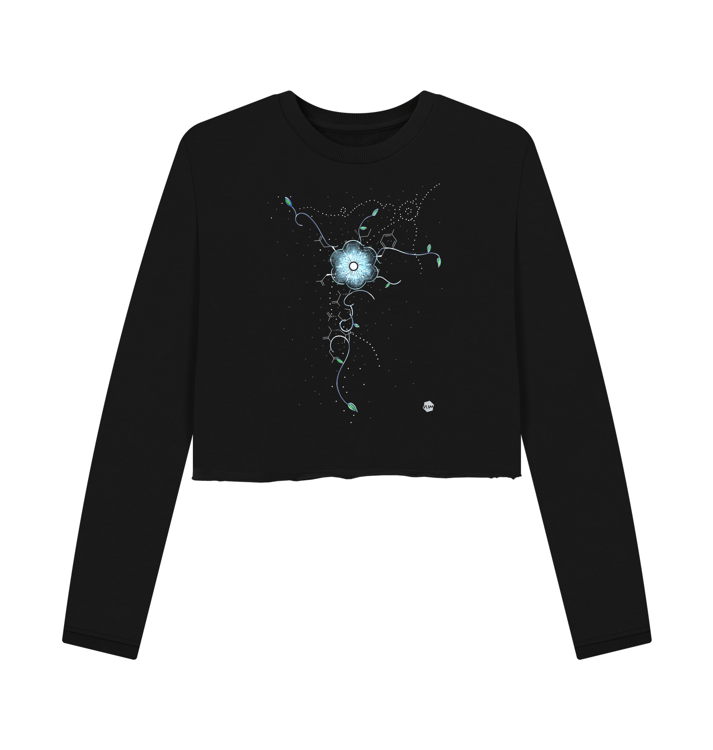 Black Printed Boxy Jumpers Front