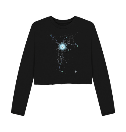 Black Printed Boxy Jumpers Front