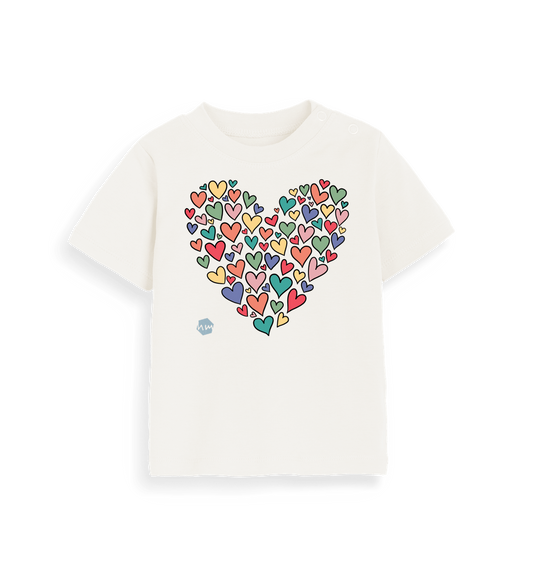 Organic Natural Printed Kids T-Shirt Front