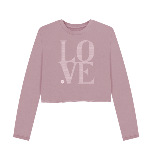 Mauve Printed Boxy Jumpers Front
