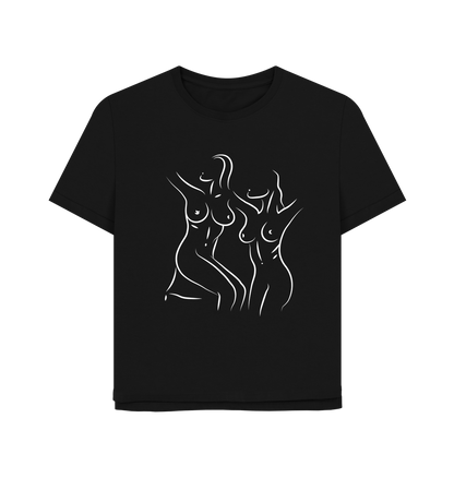 Black Printed T-shirt Front