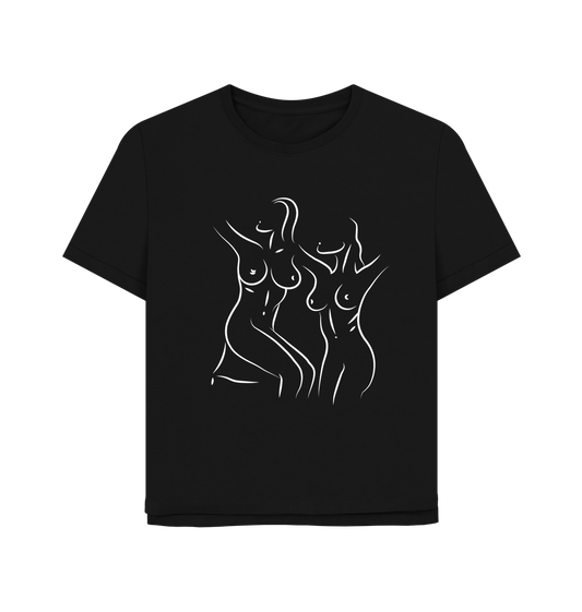 Black Printed T-shirt Front