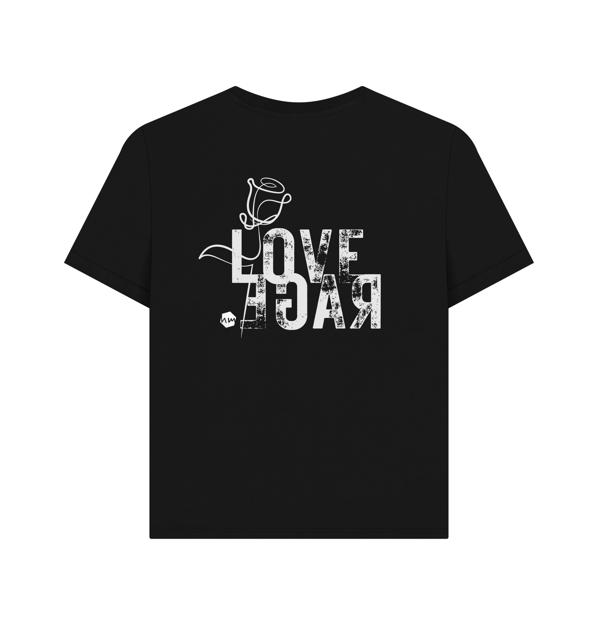Black Printed T-shirt Back