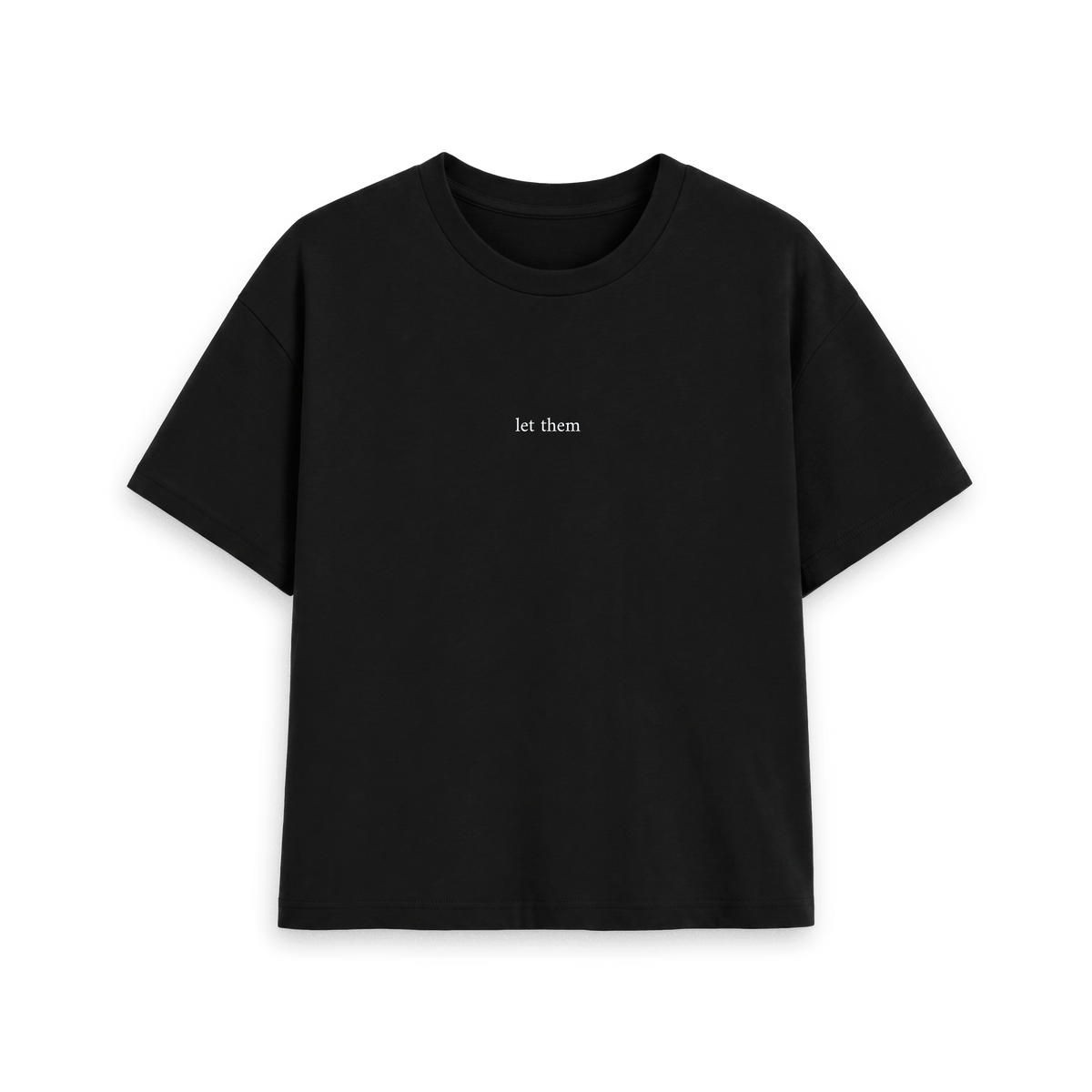 Black Printed T-shirt Front
