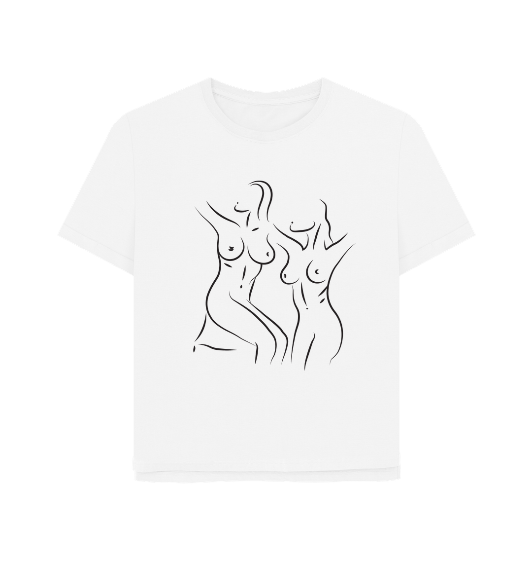 White Printed T-shirt Front