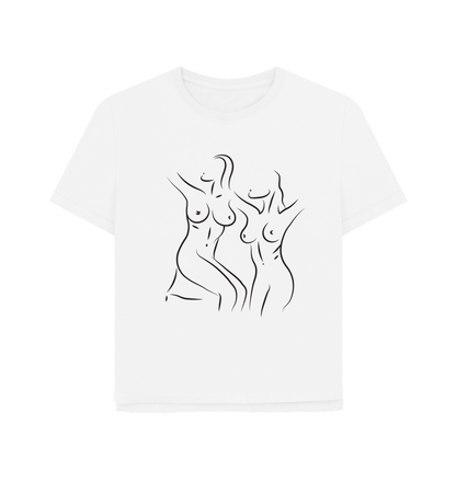 White Printed T-shirt Front