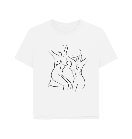 White Printed T-shirt Front
