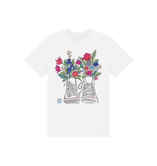 White Printed Kids T-Shirt