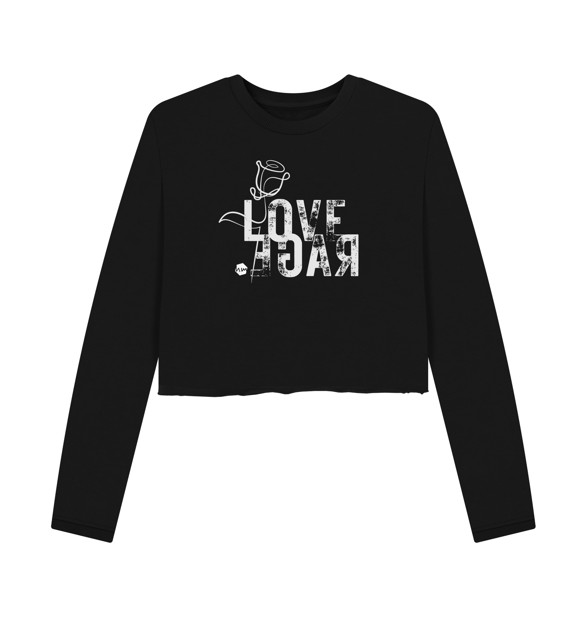 Black Printed Boxy Jumpers Front